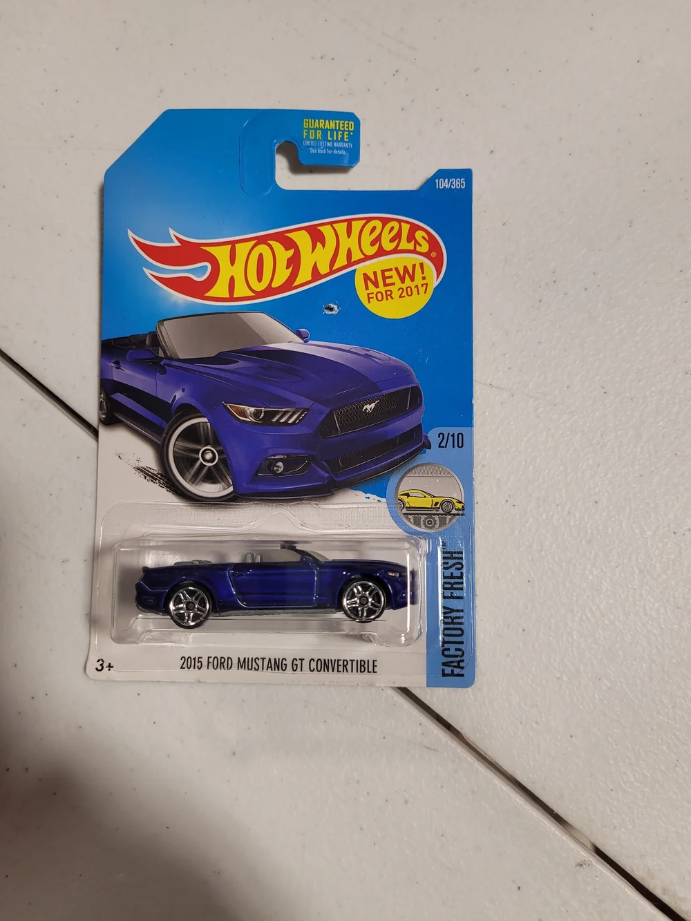 Hot Wheels 2015 Ford Mustang GT Convertible Toy Car - Blue
